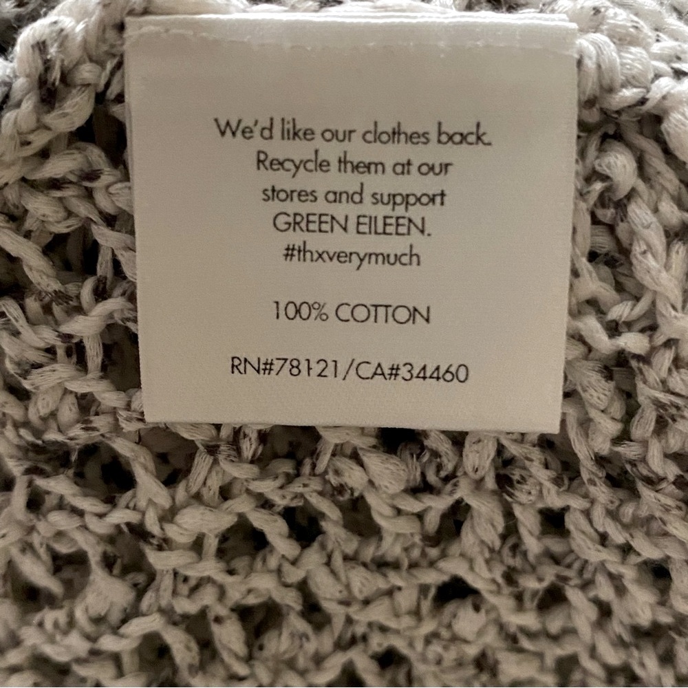 Eileen Fisher Open Oatmeal Weave Sweater M - Picture 4 of 4